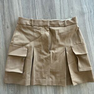 Babaton Brown Pleated Skirt